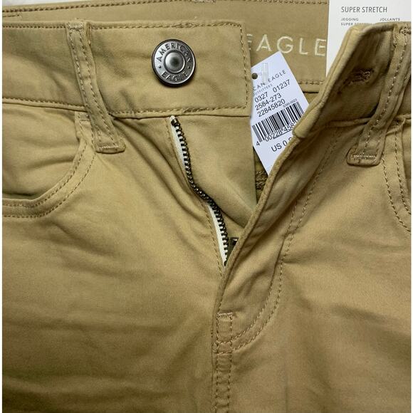 American Eagle skinny jegging khaki size 0 short NEW - Picture 4 of 10